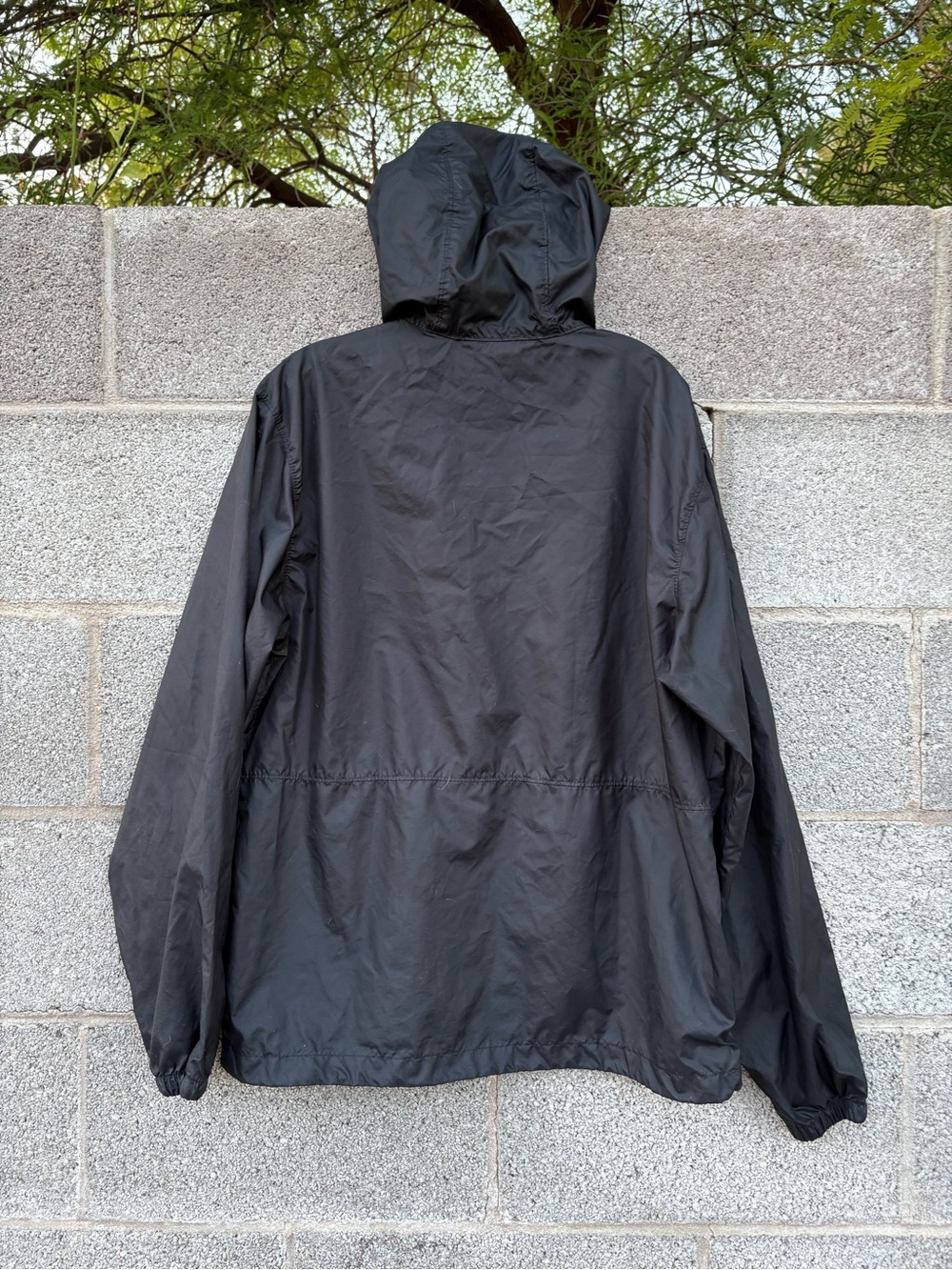 Columbia Center Ridge Windbreaker Hooded Jacket Men's Medium Black XM0287 Light - Picture 5 of 9